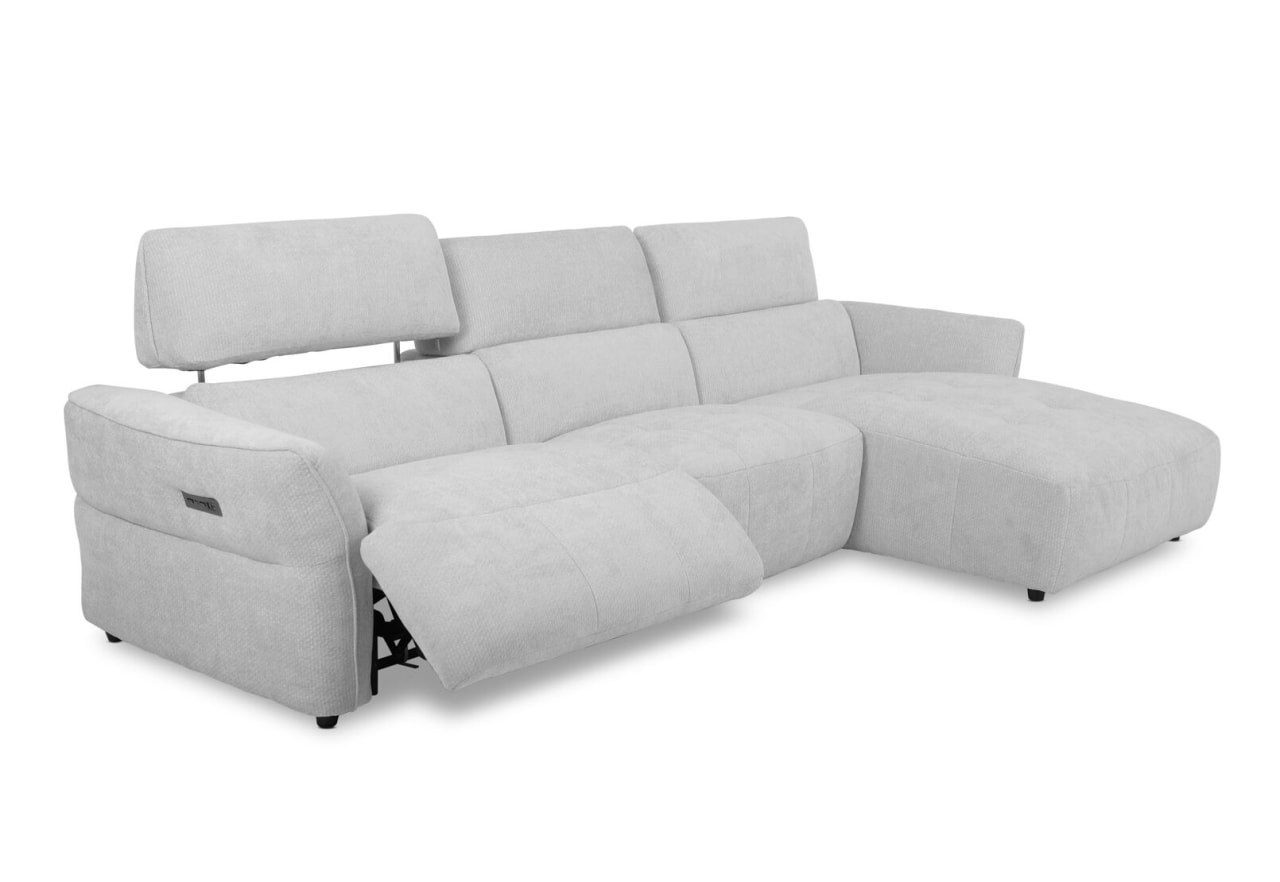 SUMMERVILLE FABRIC 3 Seater Right Hand Facing Chaise with Inbuilt Electric Recliner – image 5 of 12