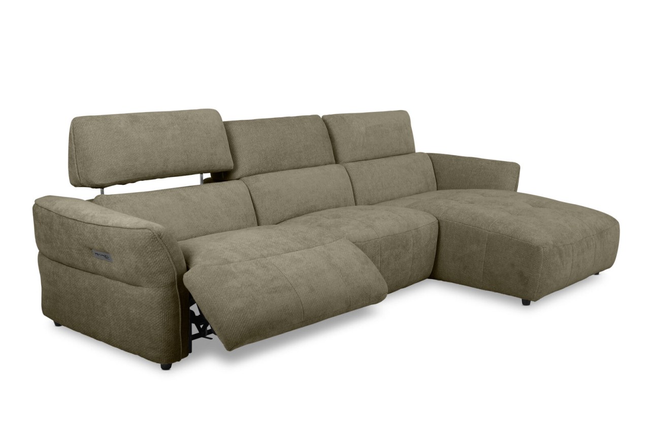 SUMMERVILLE FABRIC 3 Seater Right Hand Facing Chaise with Inbuilt Electric Recliner – image 6 of 13