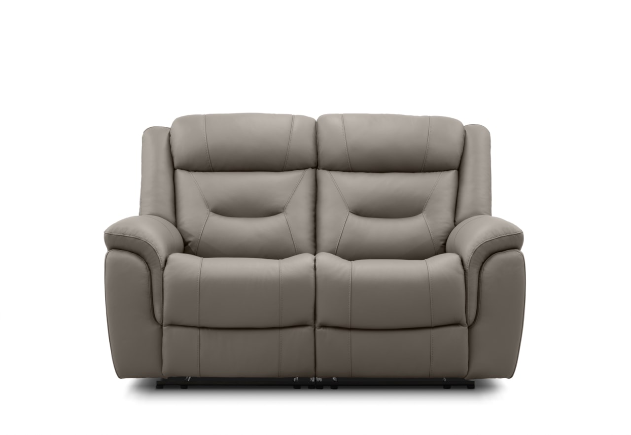 BRAYLON LEATHER 2 Seater with 2 Manual Recliners – image 1 of 7