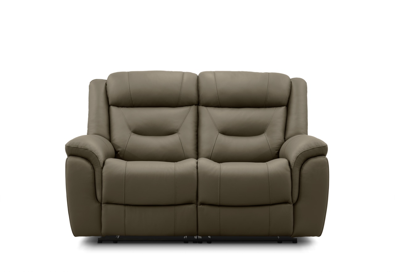 BRAYLON LEATHER 2 Seater with 2 Manual Recliners – image 1 of 7