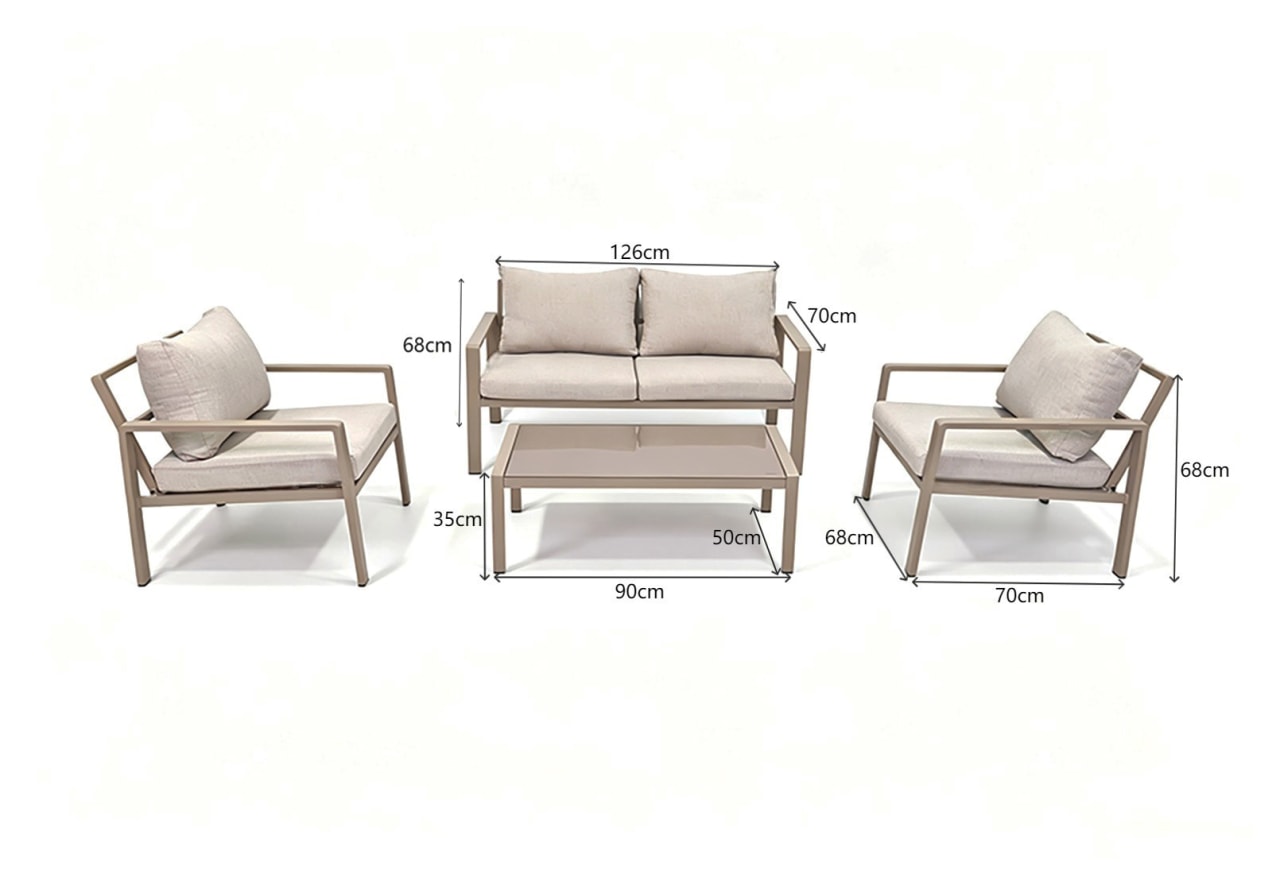ACREIDE 4 Piece Outdoor Lounge Setting – image 12 of 16