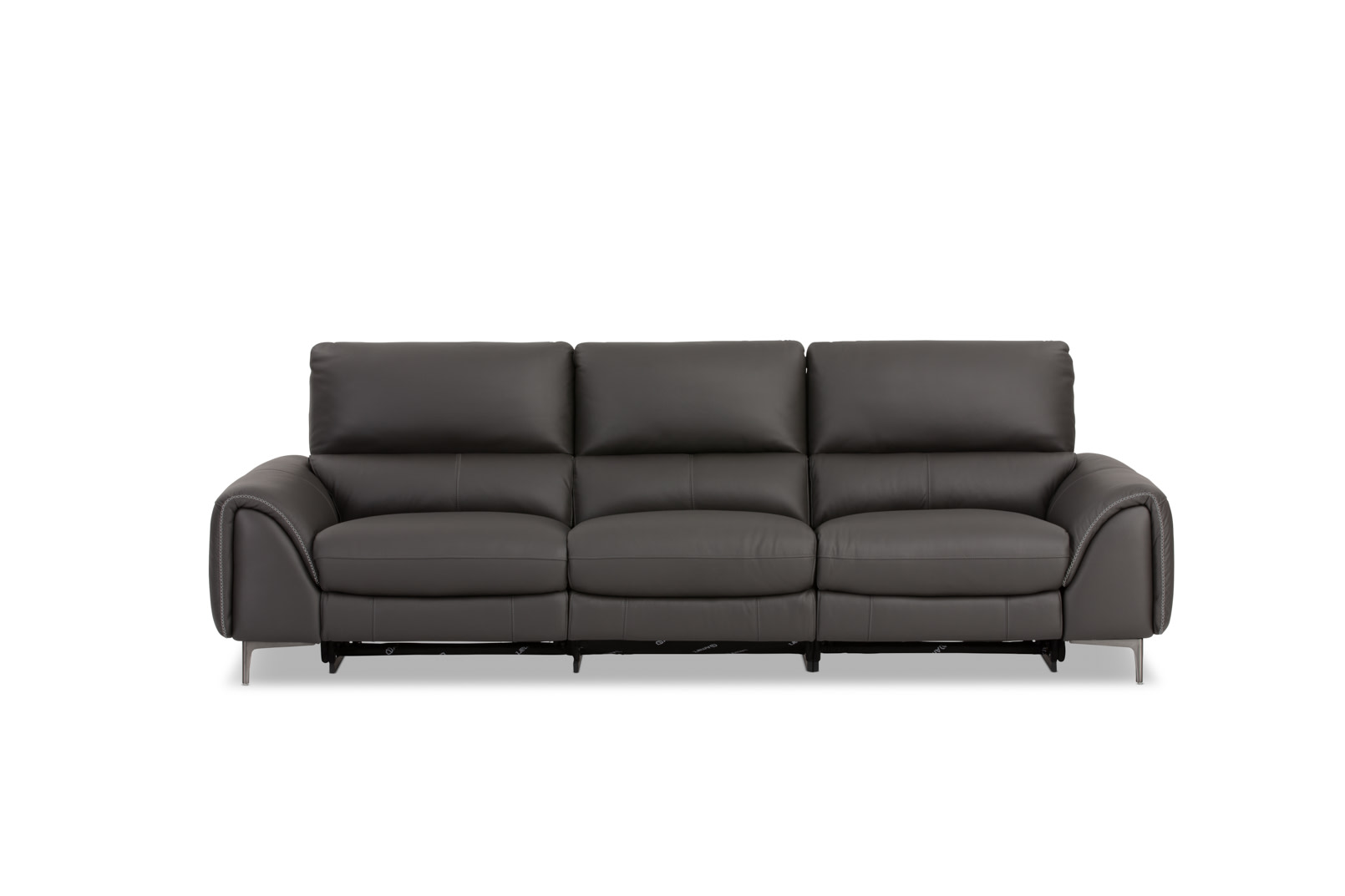 DOMINICO LEATHER 3 Seater with 2 inbuilt Electric Recliners – image 1 of 18