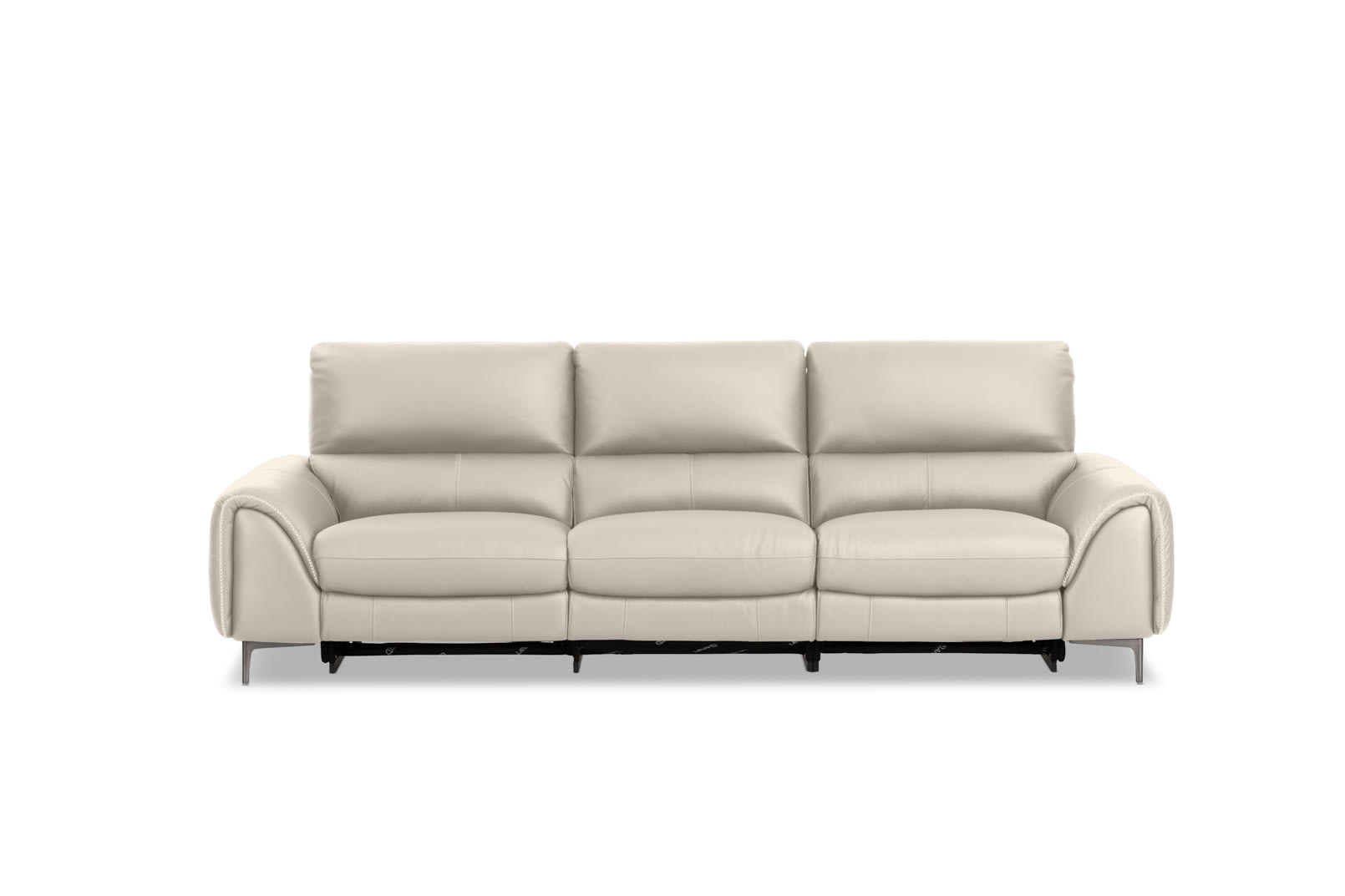 DOMINICO LEATHER 3 Seater with 2 inbuilt Electric Recliners – image 1 of 11