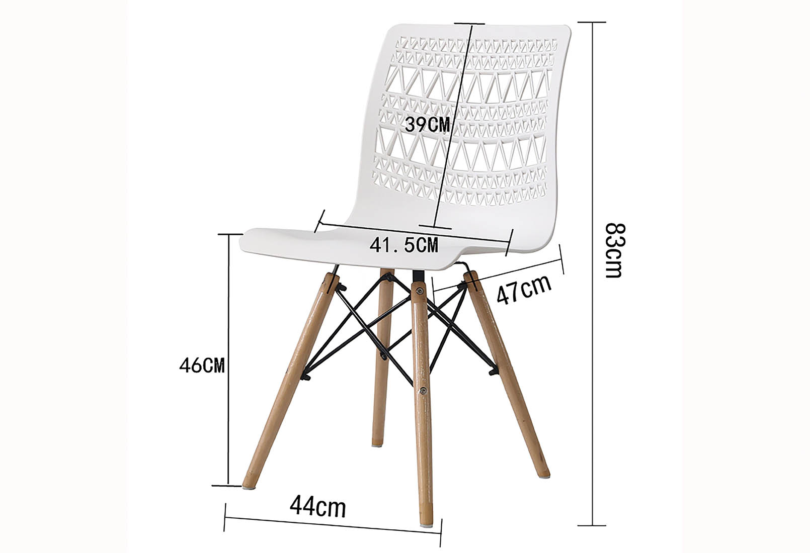 MILA White Dining Chair – image 6 of 6