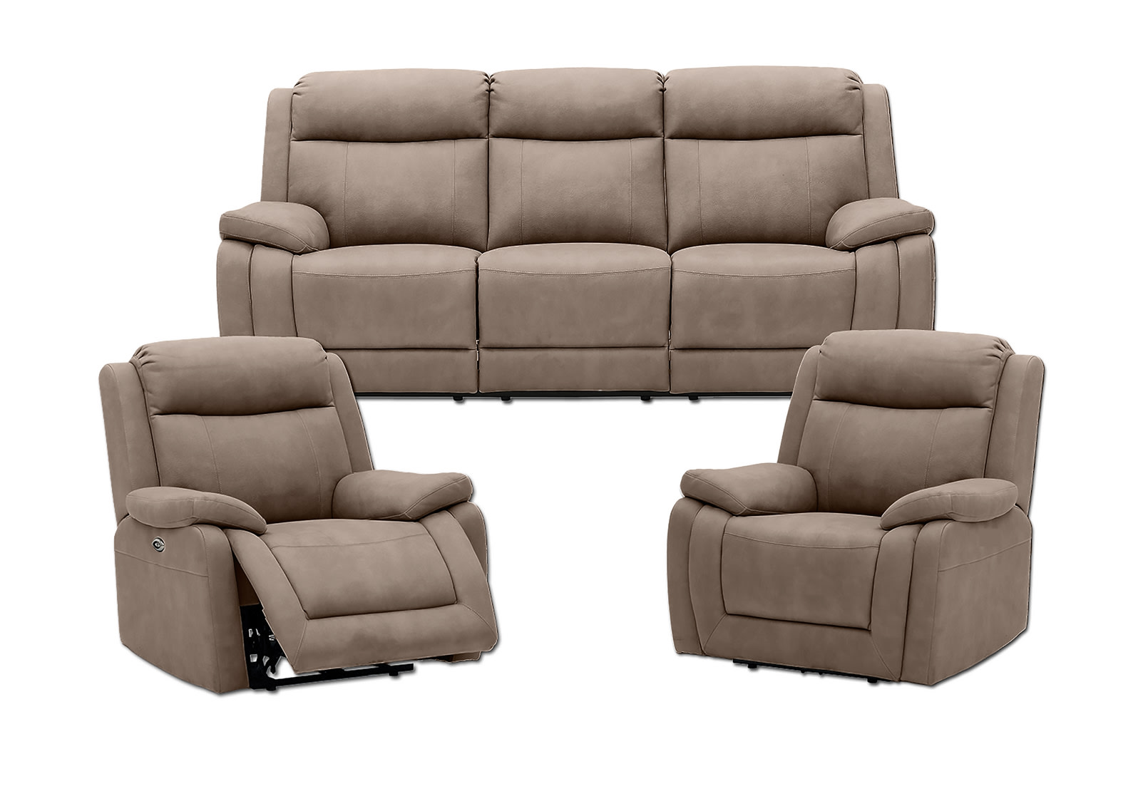SAN MARCO Fabric 3 Piece Recliner Suite – image 2 of 3