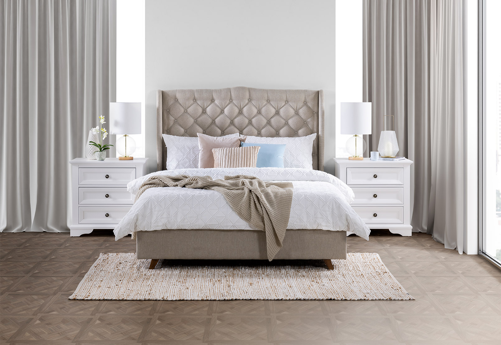 ARAGON Fabric King Bed – image 2 of 6