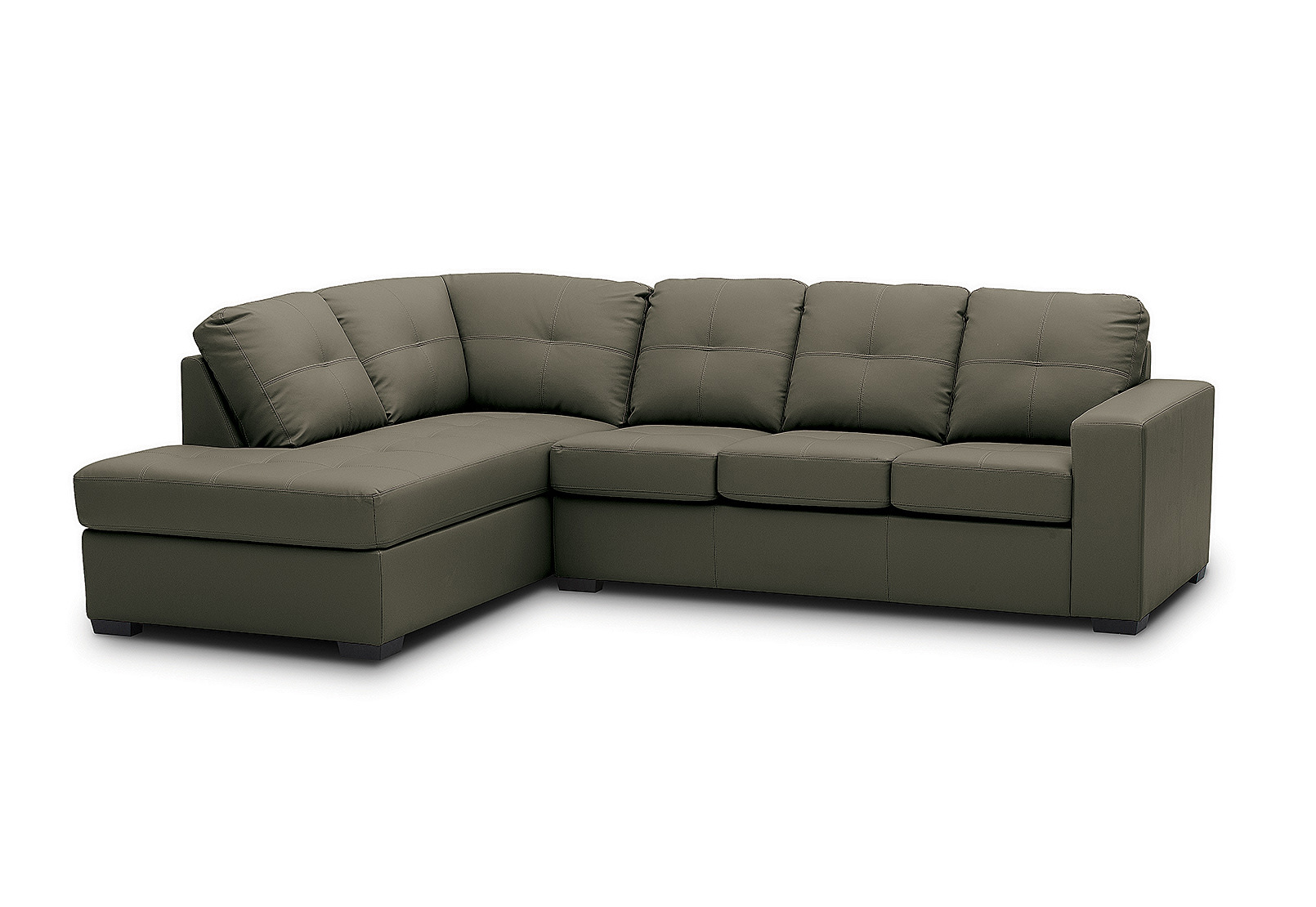 DIAMOND Leather-Look Left-Hand Facing Corner Chaise with Sofa Bed – image 2 of 5