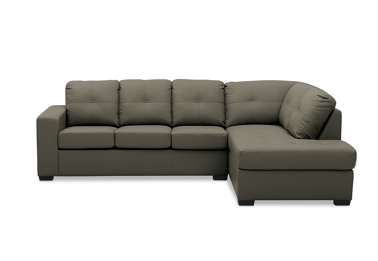 DIAMOND Leather-Look Left-Hand Facing Corner Chaise with Sofa Bed – image 3 of 5