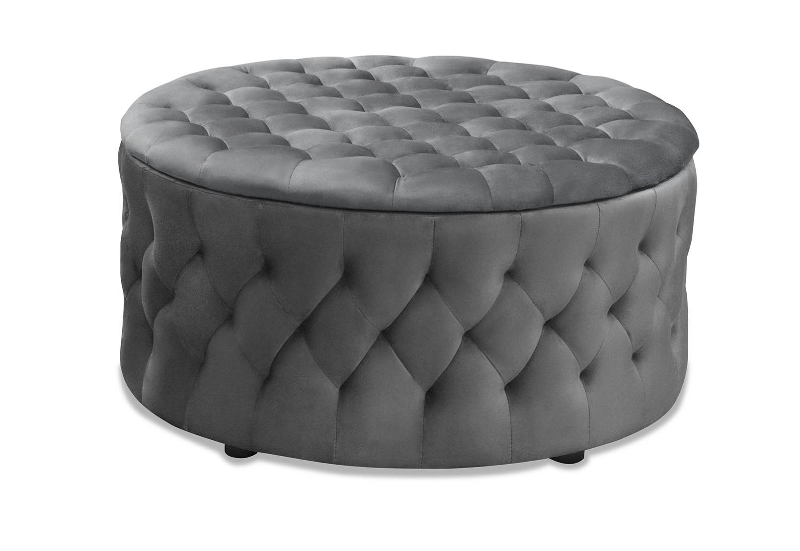 THORNBURY Grey 900 Round Ottoman – image 2 of 7