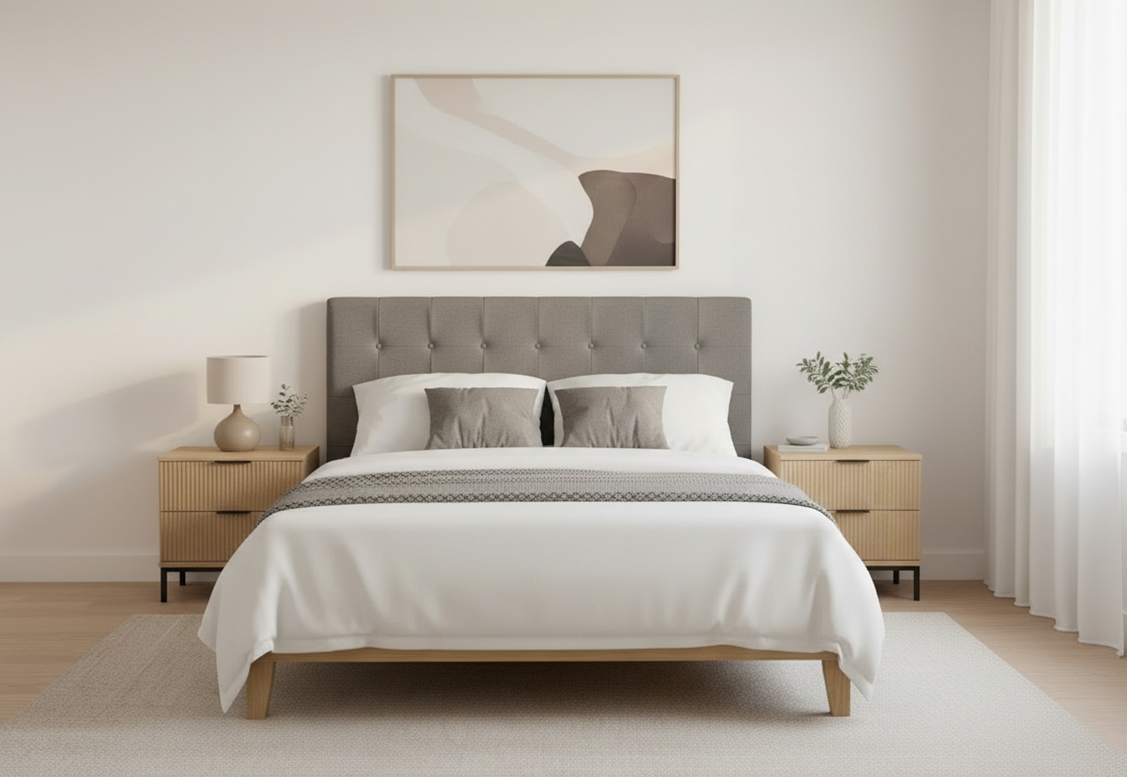 BENTON Dark Grey Queen Headboard – image 1 of 4