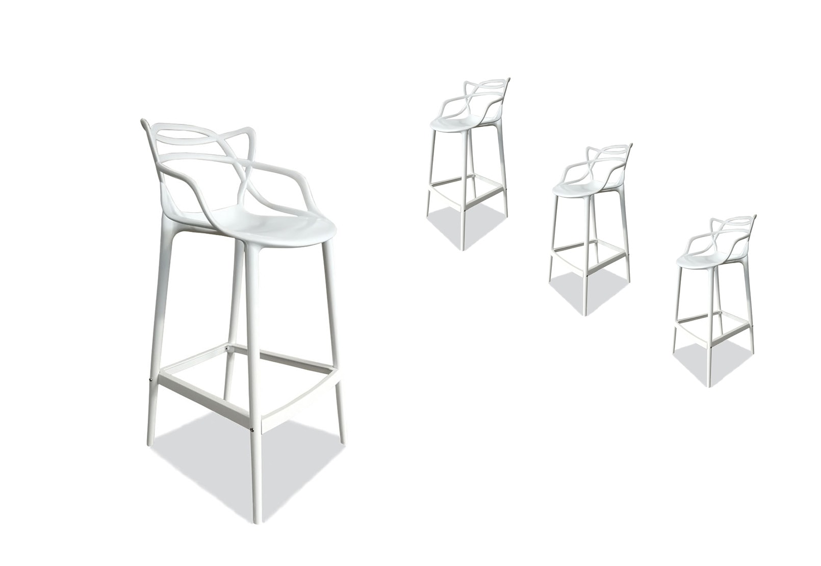 HERRERA White Replica Philippe Masters Bar Stool – image 1 of 6