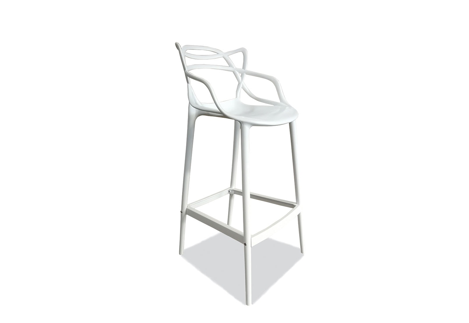 HERRERA White Replica Philippe Masters Bar Stool – image 5 of 6