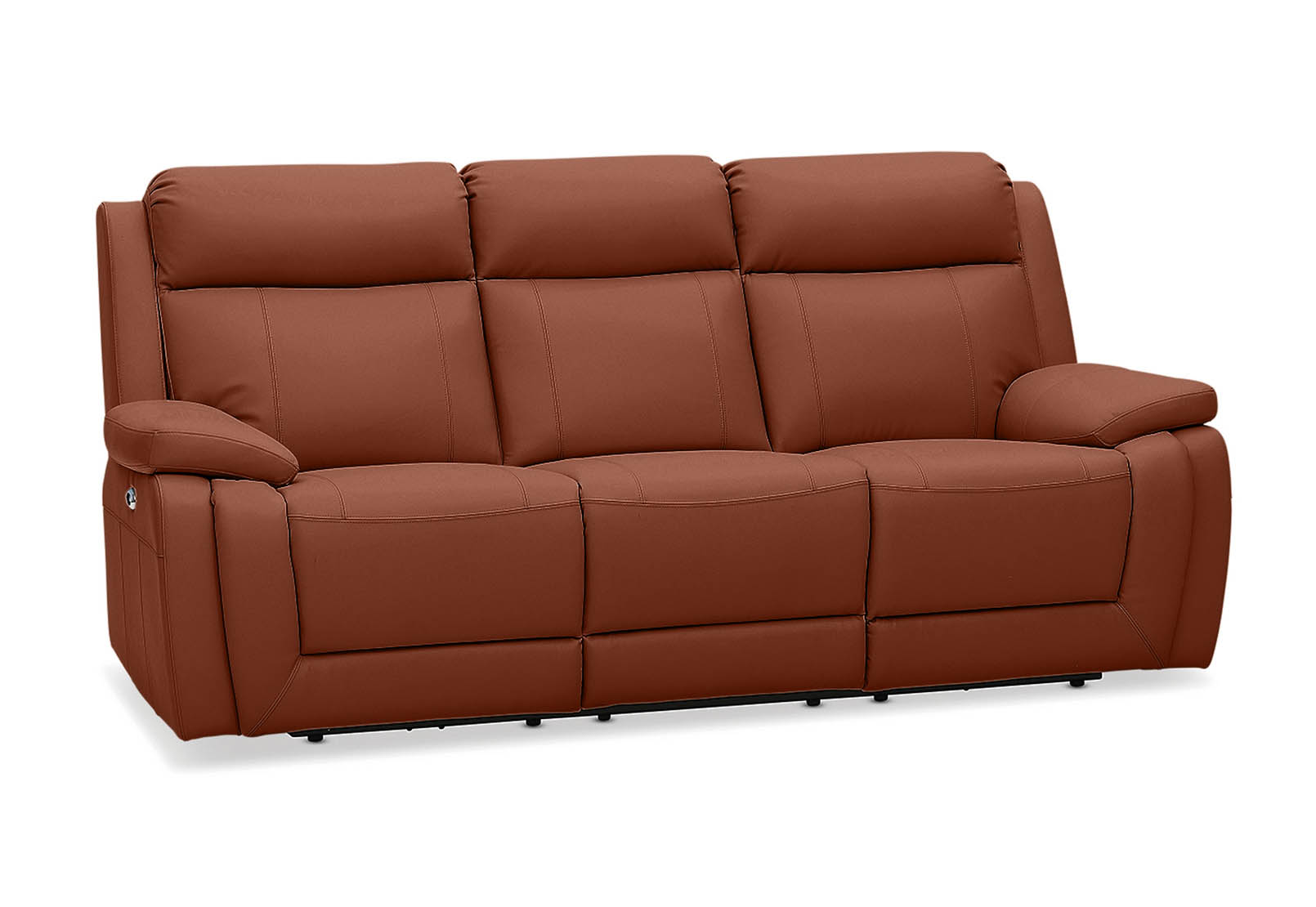 SAN MARCO Leather 3 Seater Recliner Lounge – image 2 of 3