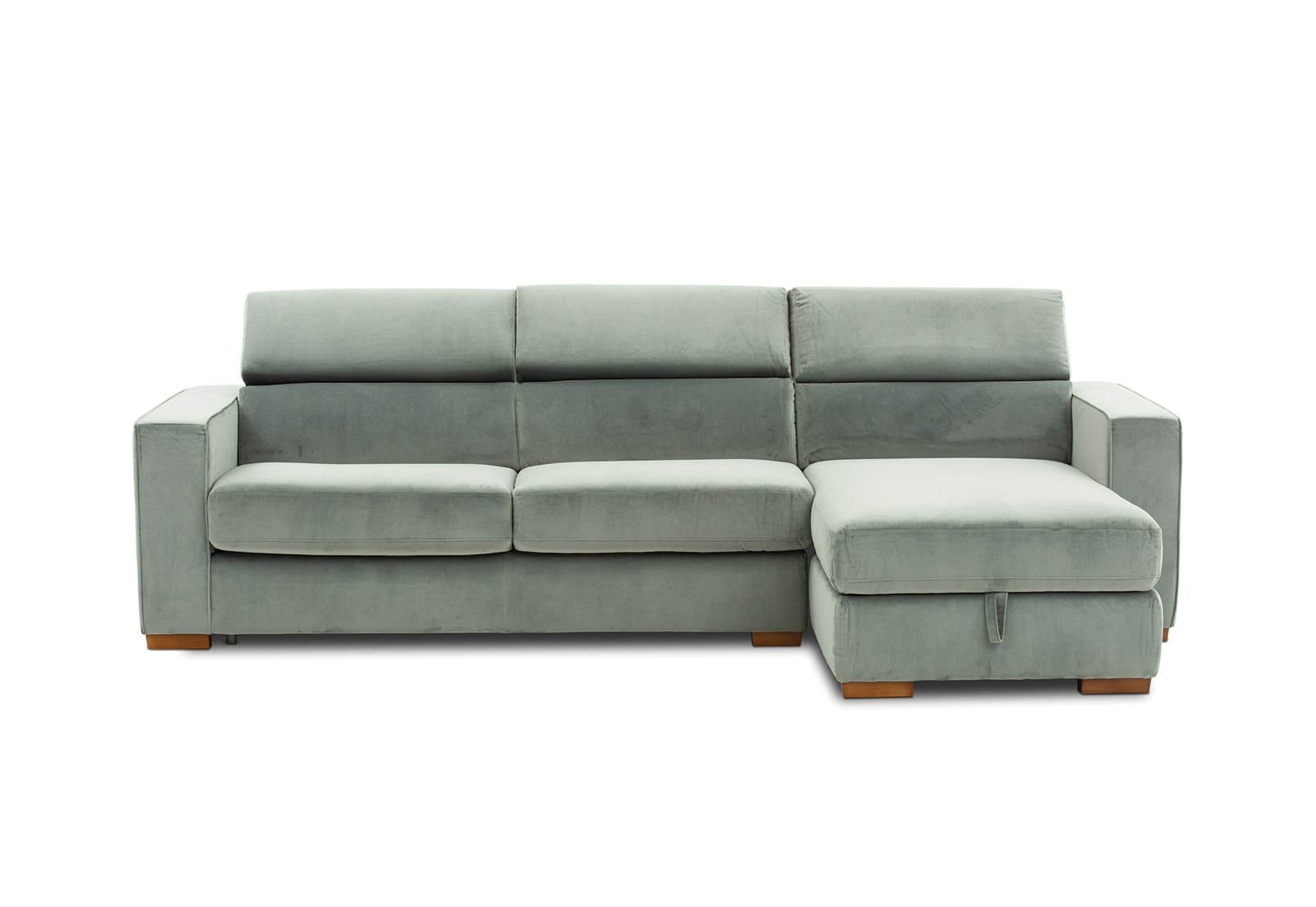 ANGUS VELVET RHF 3 Seater Chs with Sof/Bed (Fab) (2Ctn) – image 2 of 11