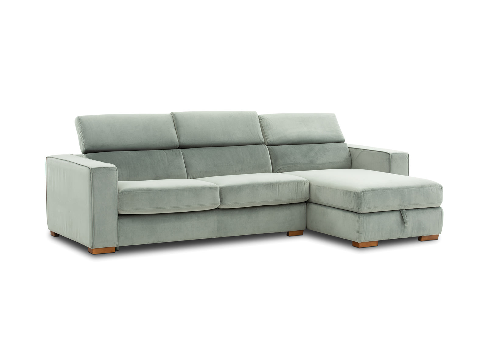 ANGUS VELVET RHF 3 Seater Chs with Sof/Bed (Fab) (2Ctn) – image 4 of 11