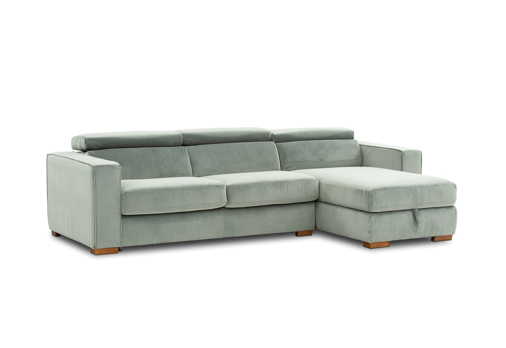 ANGUS VELVET RHF 3 Seater Chs with Sof/Bed (Fab) (2Ctn) – image 5 of 11