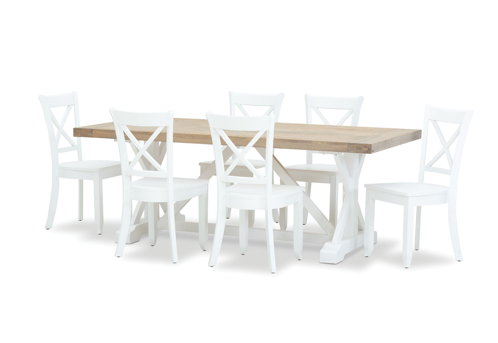NORMANDY 7 Piece Dining Suite with Clouds Dining Chairs – image 3 of 6