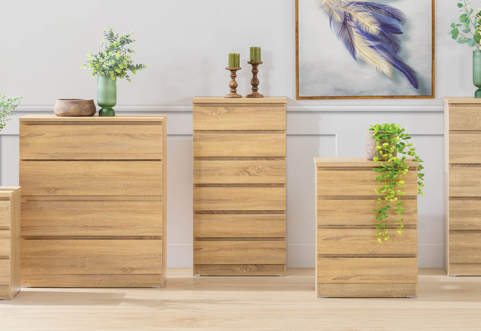 HOWARD 4 Drawer Narrow Tall Chest – image 6 of 6