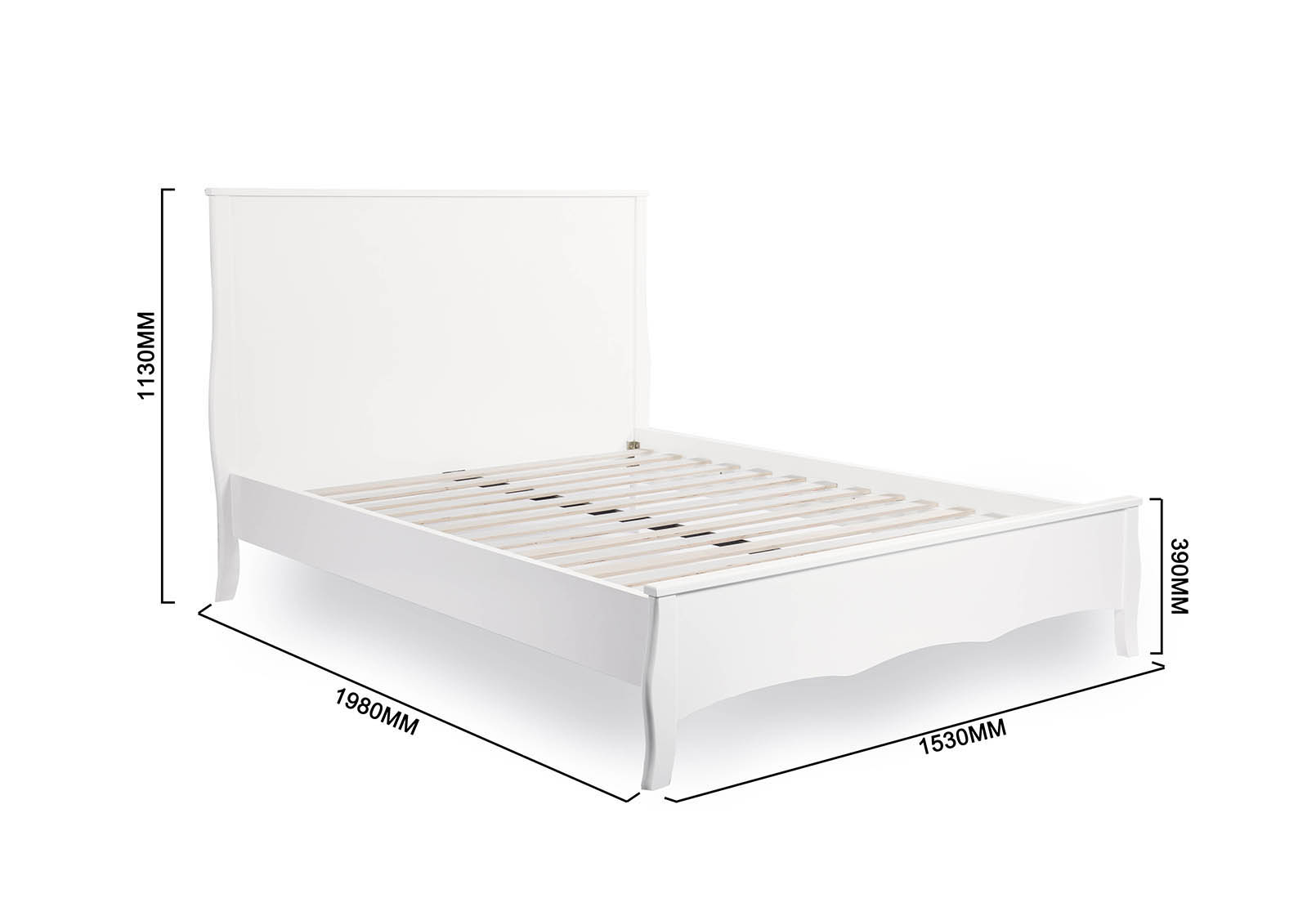 DUMFRIES White Double Bed – image 6 of 7