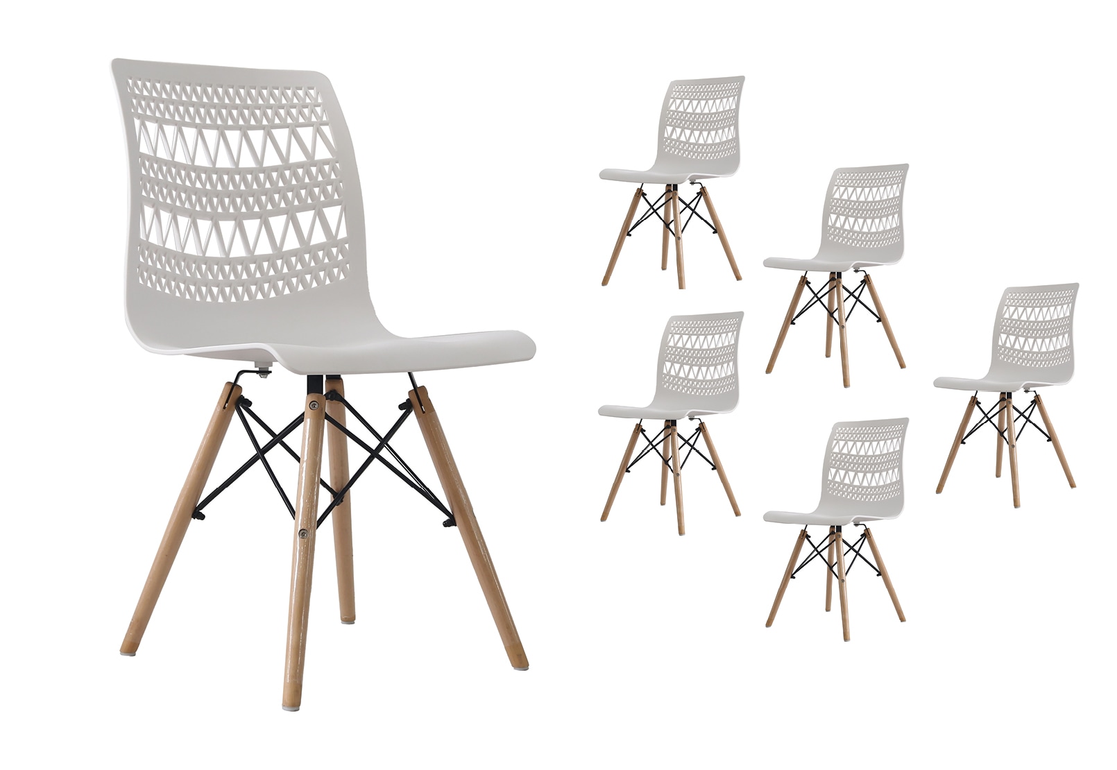 MILA White Dining Chair – image 1 of 6