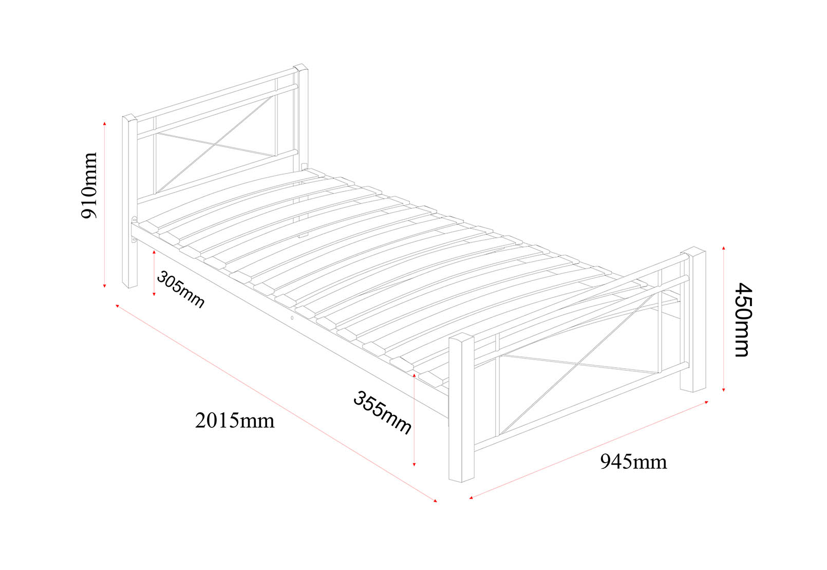 STRABANE Single Bed (3Ctns) – image 4 of 5