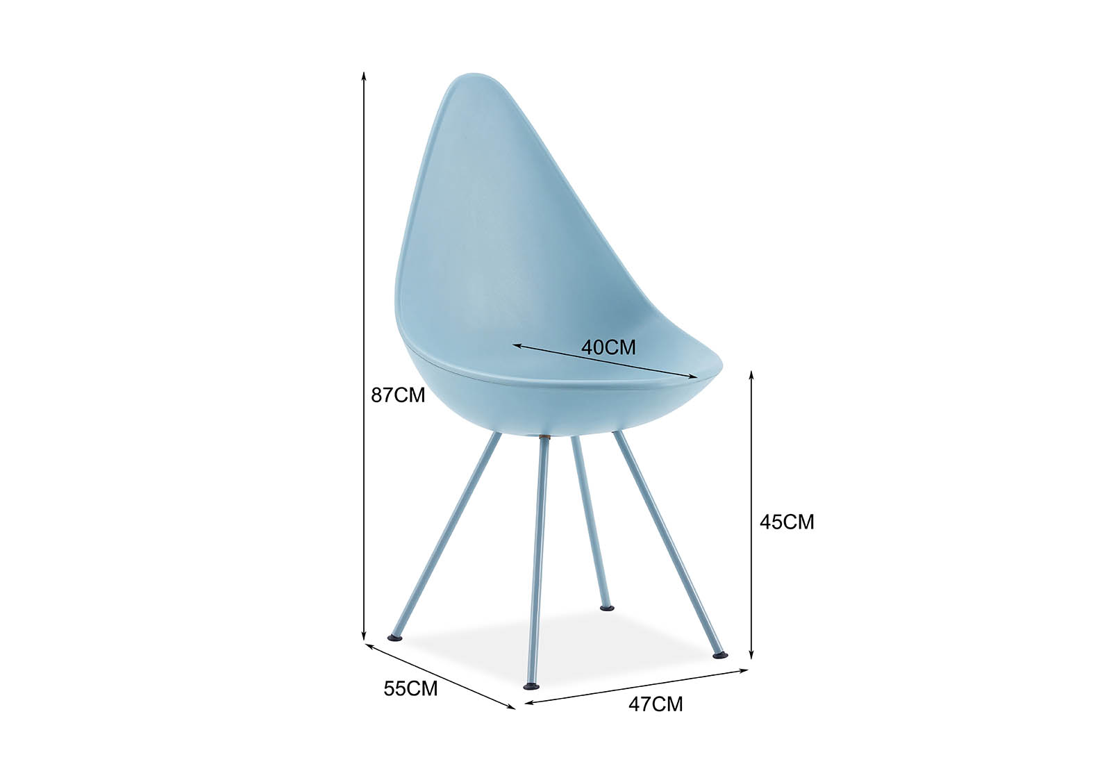 RIGOLET Set of 2 Blue Dining Chairs – image 6 of 7