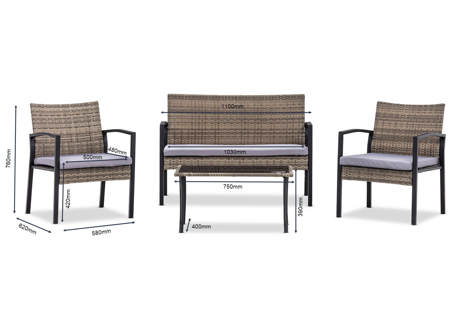HUGHENDEN 4Pce OD Lounge Set – image 19 of 19