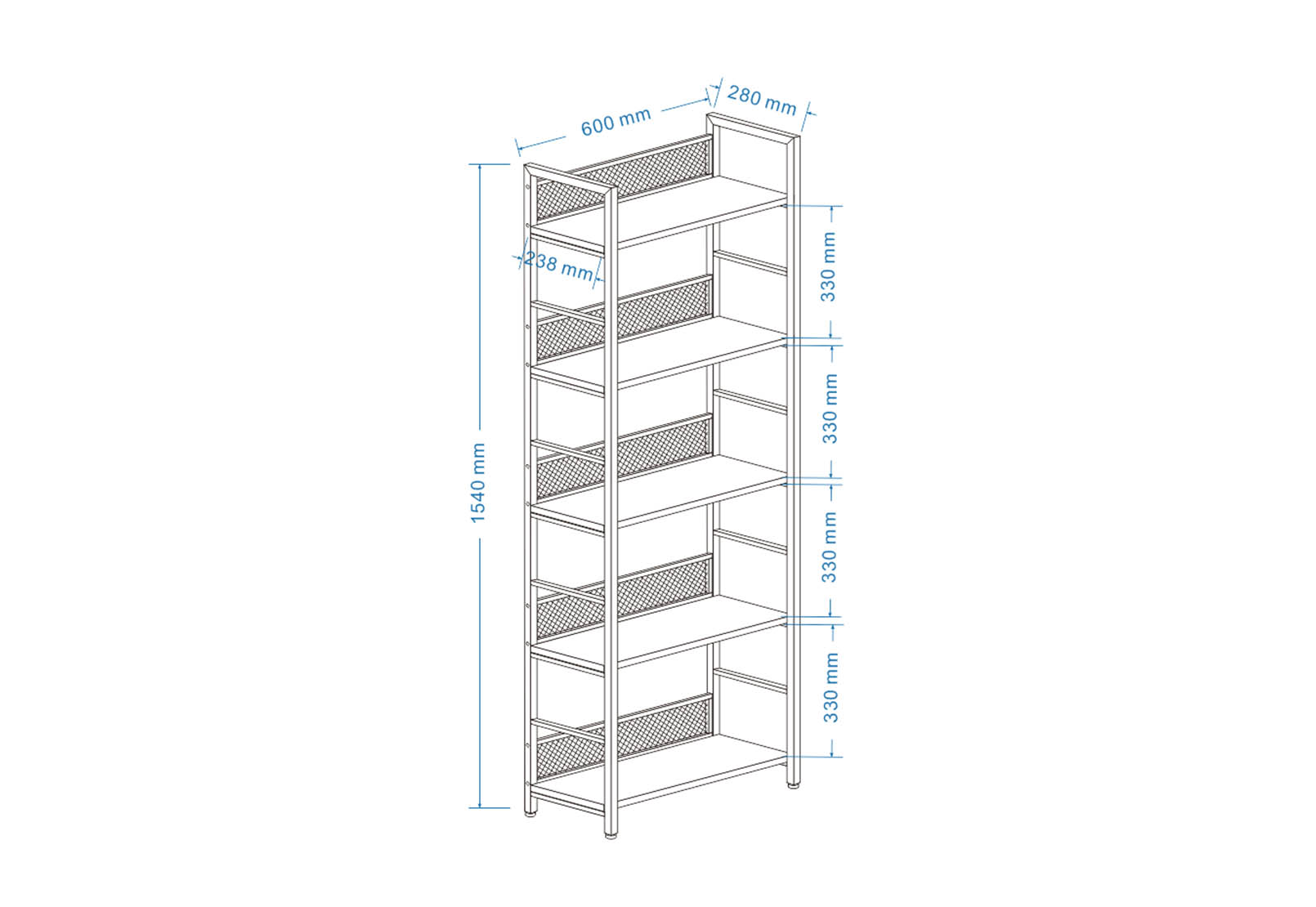 ACORN 5 Tier Bookcase – image 16 of 18