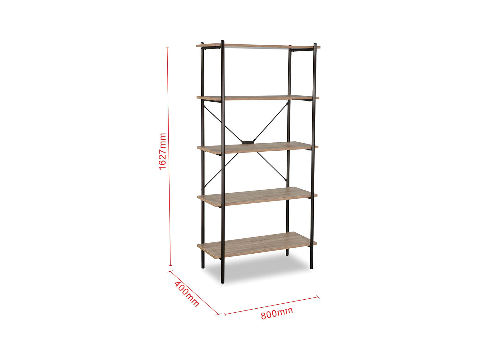 ABDIEL 5 Tier Bookcase – image 5 of 5