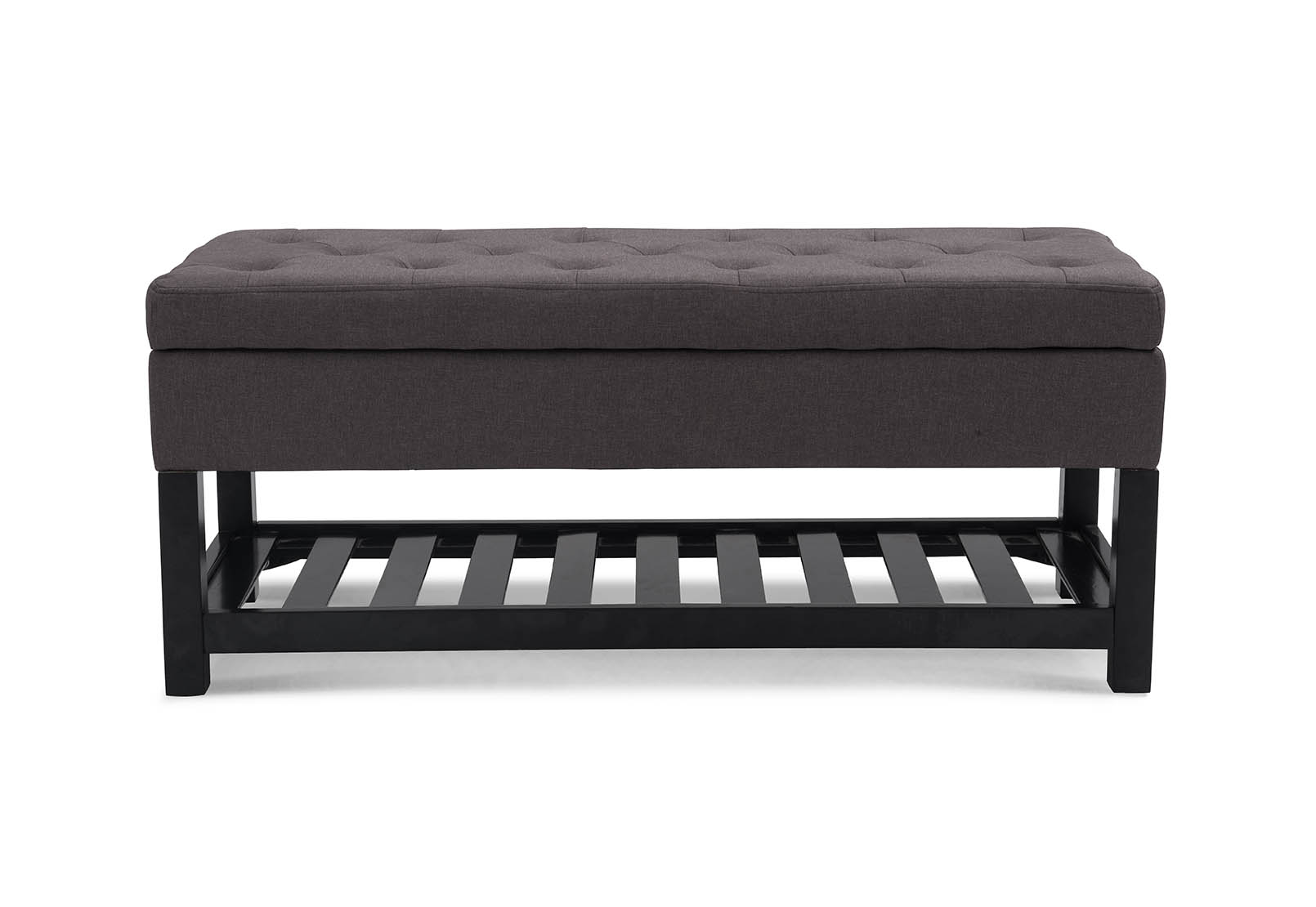 PRUDENCE Dk Grey Upholstered Bench – image 2 of 6