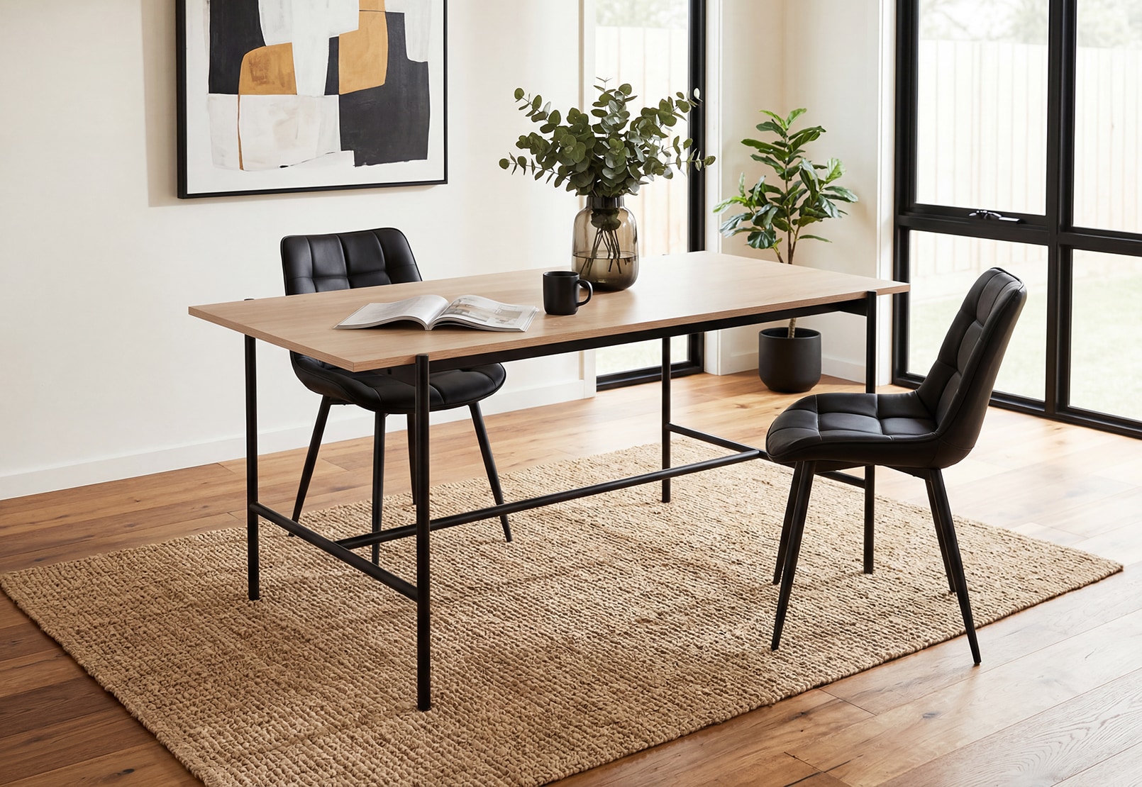 ARCADIAN Set of 2 Black Dining Chairs – image 1 of 10