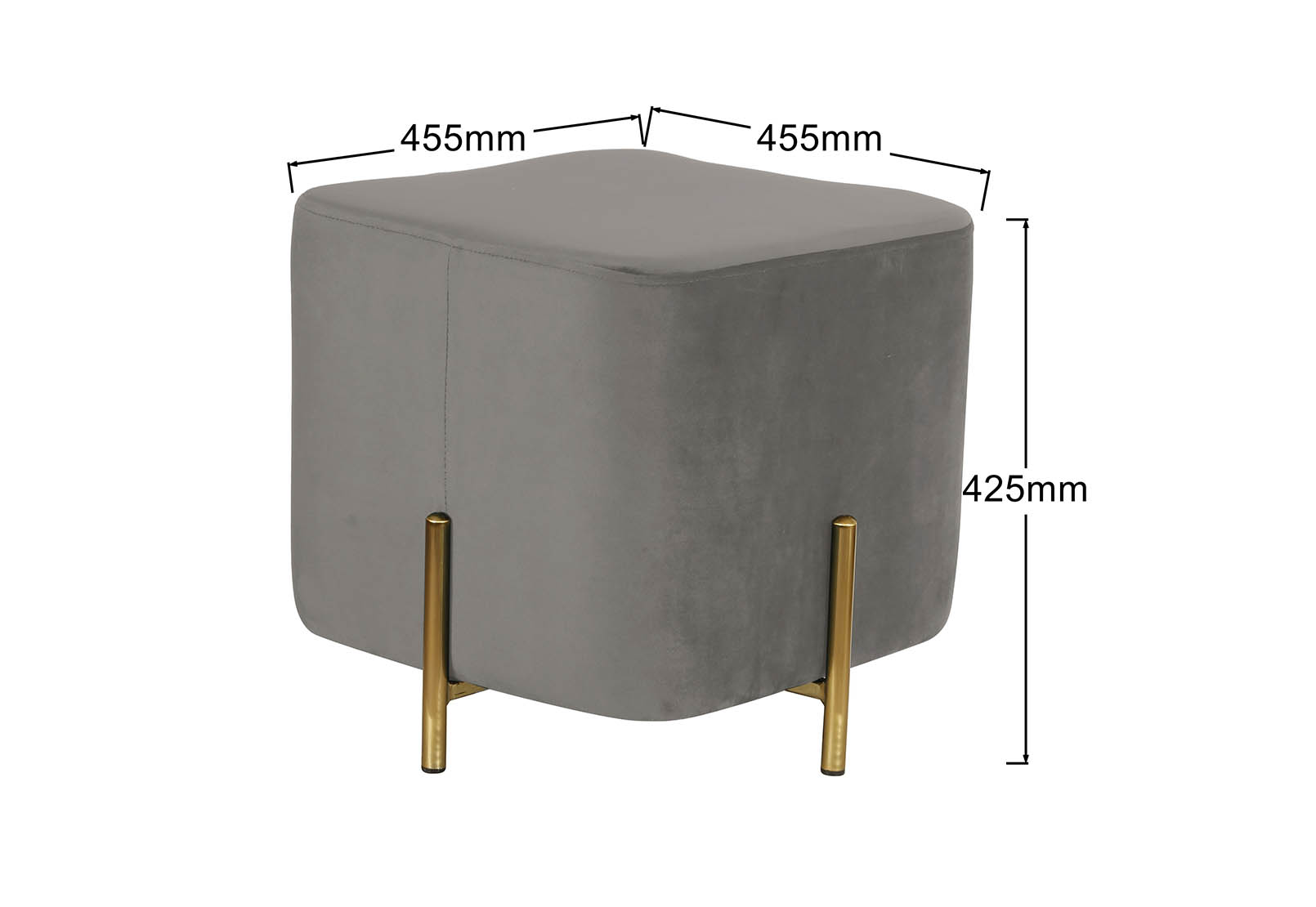 BRONX Grey Ottoman – image 2 of 3