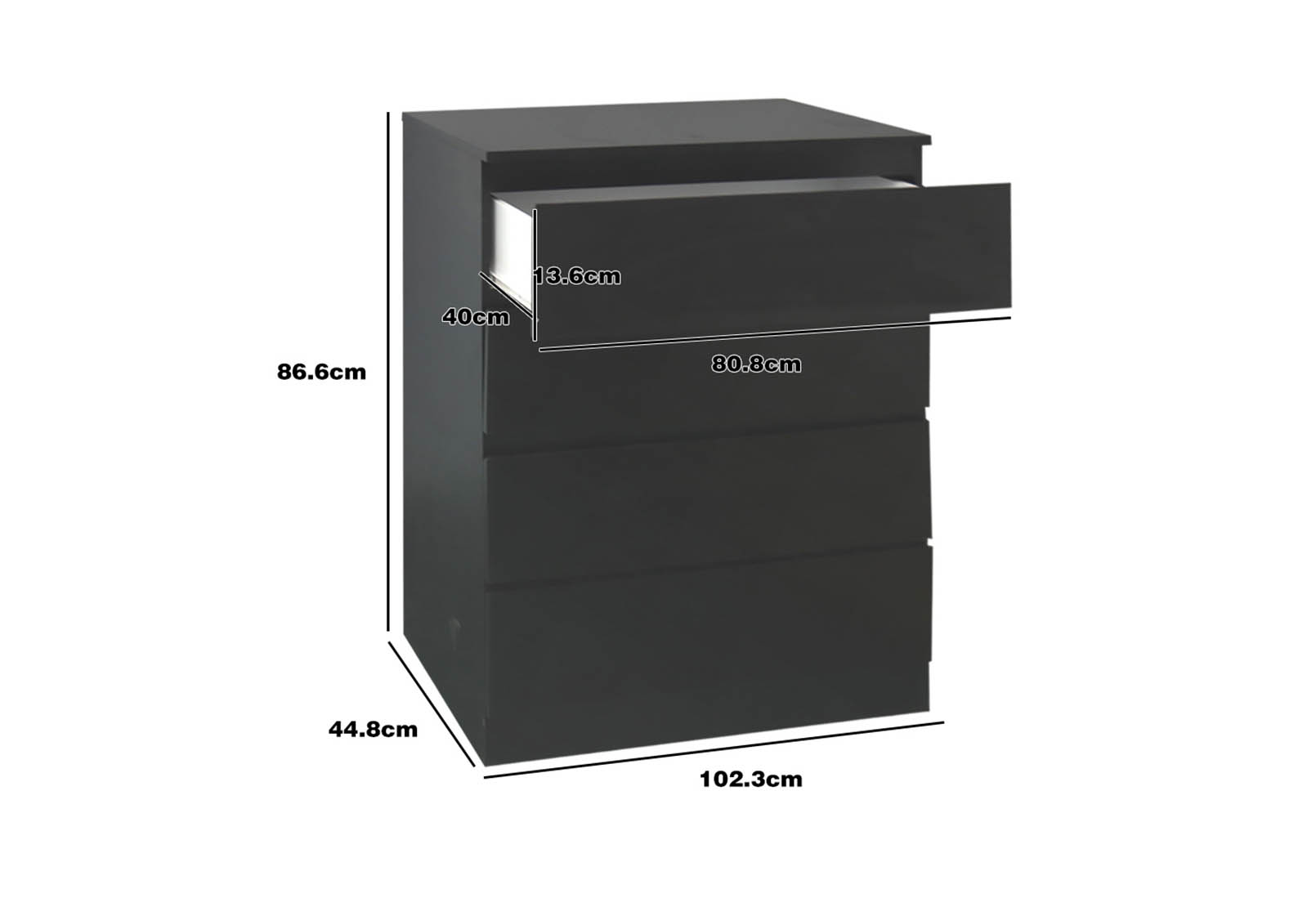 HOWARD 4 Drawer Wide Tall Chest – image 5 of 8