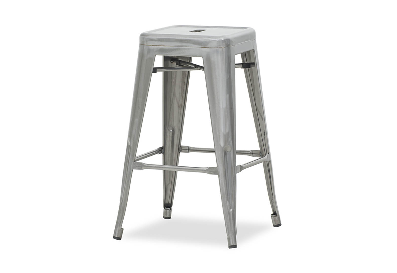 HARZ 68cm Natural Steel Stool – image 1 of 2