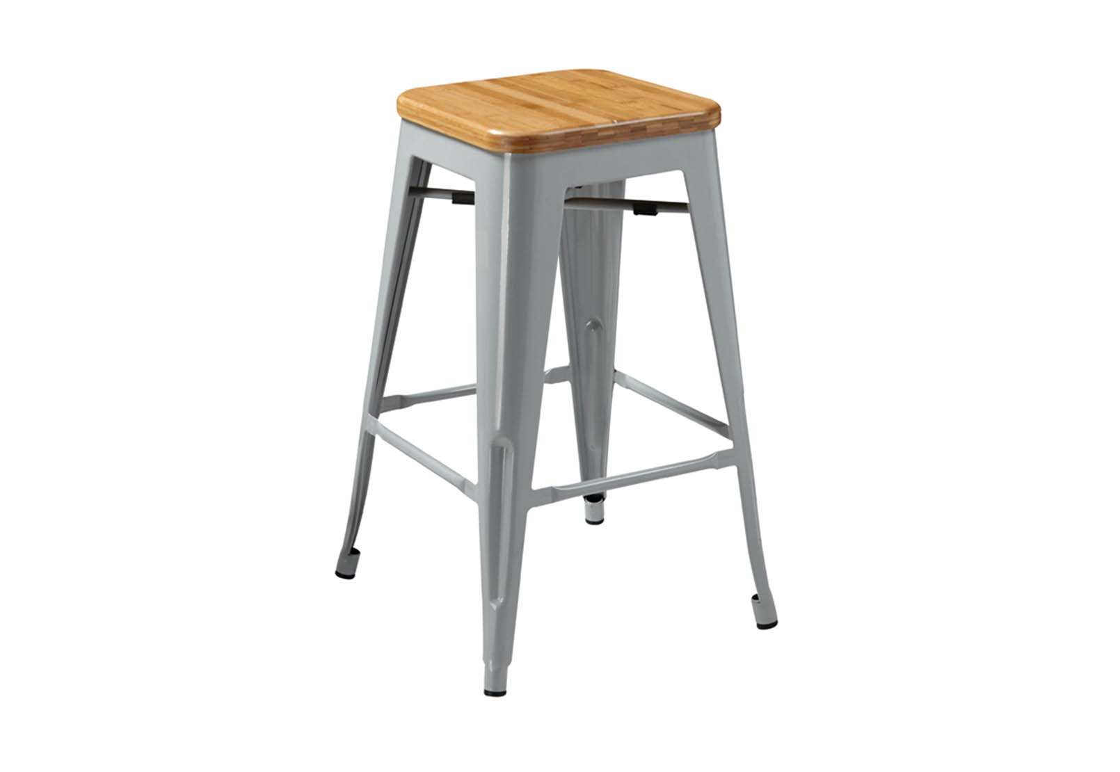 HARZ 68cm Timber Seat Stool – image 3 of 4