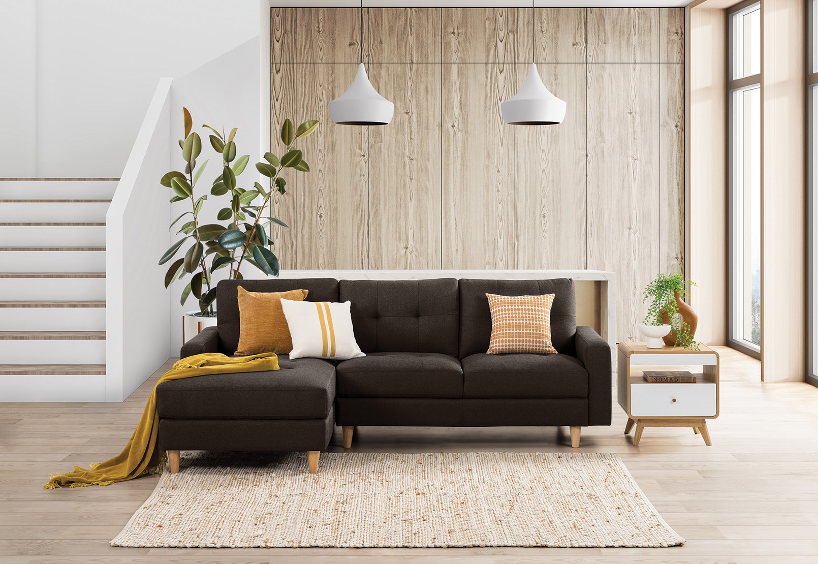 KELLER Fabric 3 Seat LHF Chaise – image 6 of 6