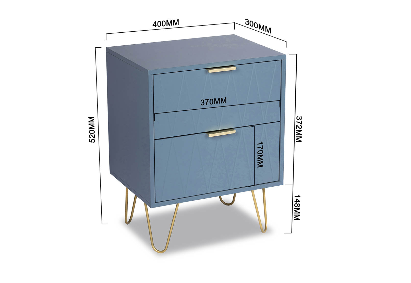 DORSEY 2 Drawer Bedside – image 9 of 17