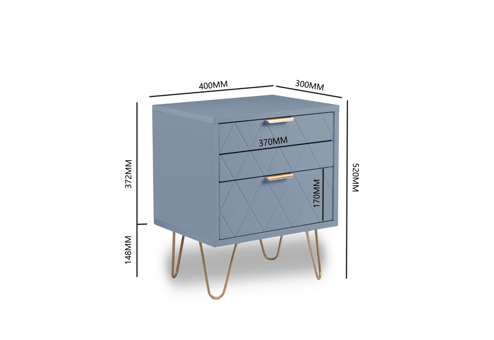 DORSEY 2 Drawer Bedside – image 13 of 17