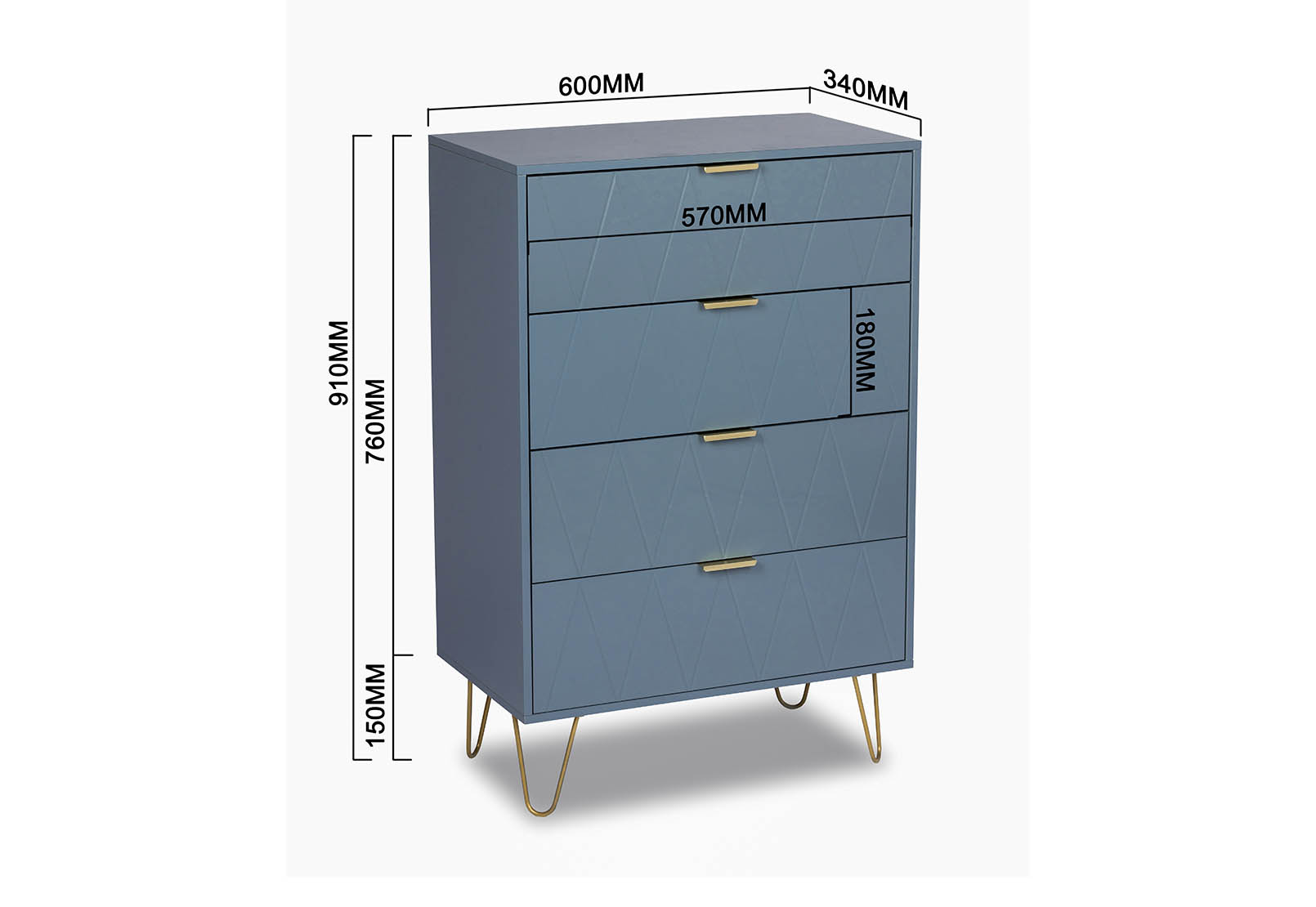 DORSEY 4 Drawer Tall Chest – image 12 of 15
