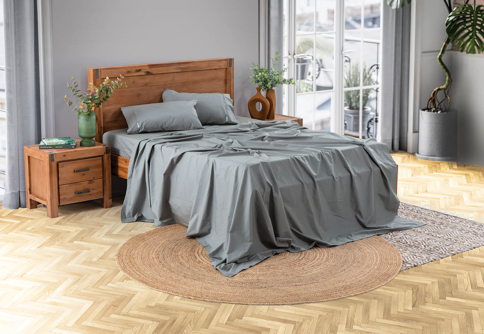 PERAGO HOME Double 300 Percale Sheet Set (4PerCtn) – image 1 of 4
