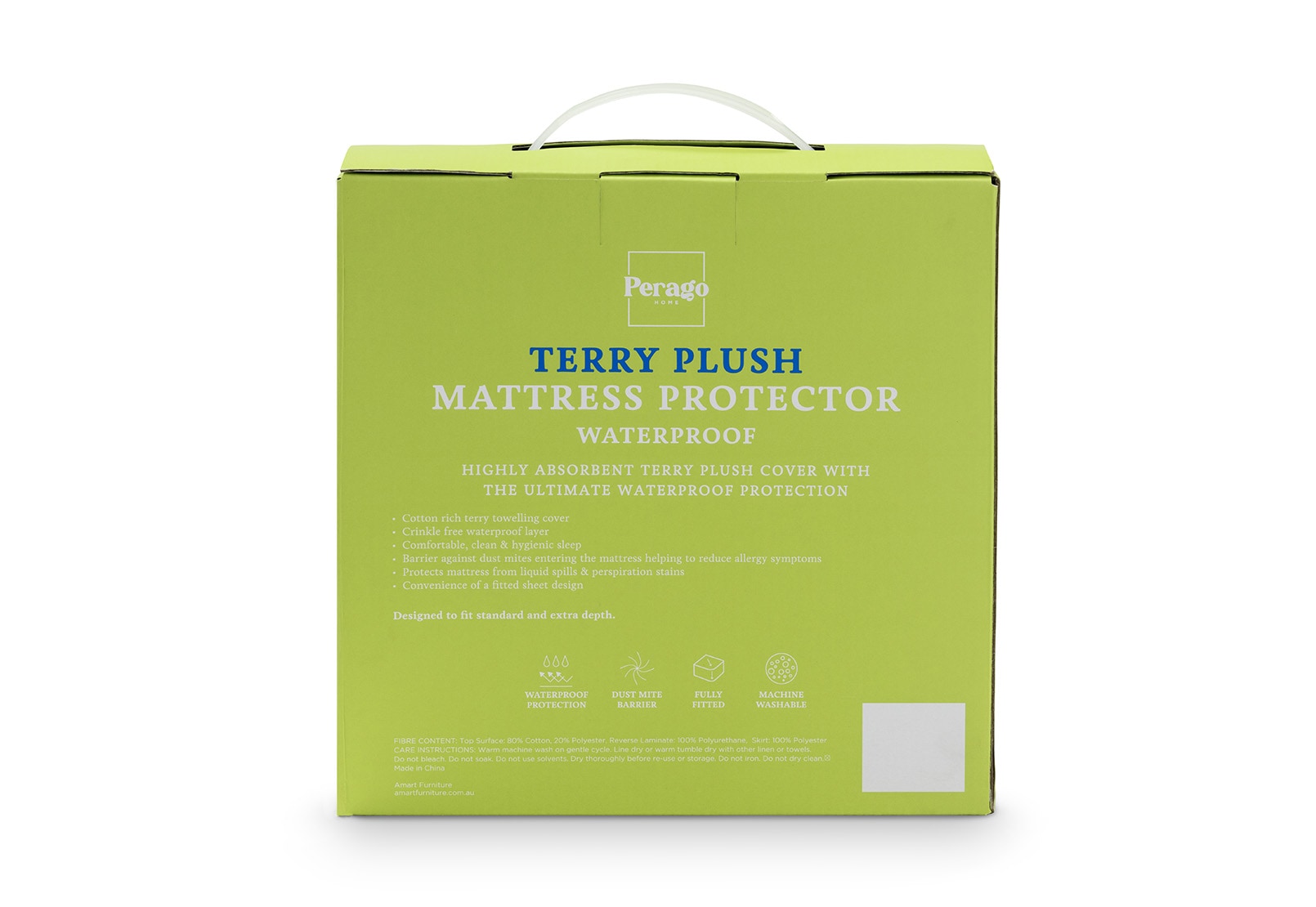 KING SINGLE MATTRESS PROTECTOR Plush Terry Mattress Protector – image 2 of 3