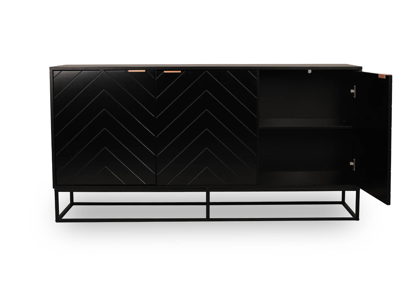 HARDING Black 3 Door Buffet – image 3 of 7