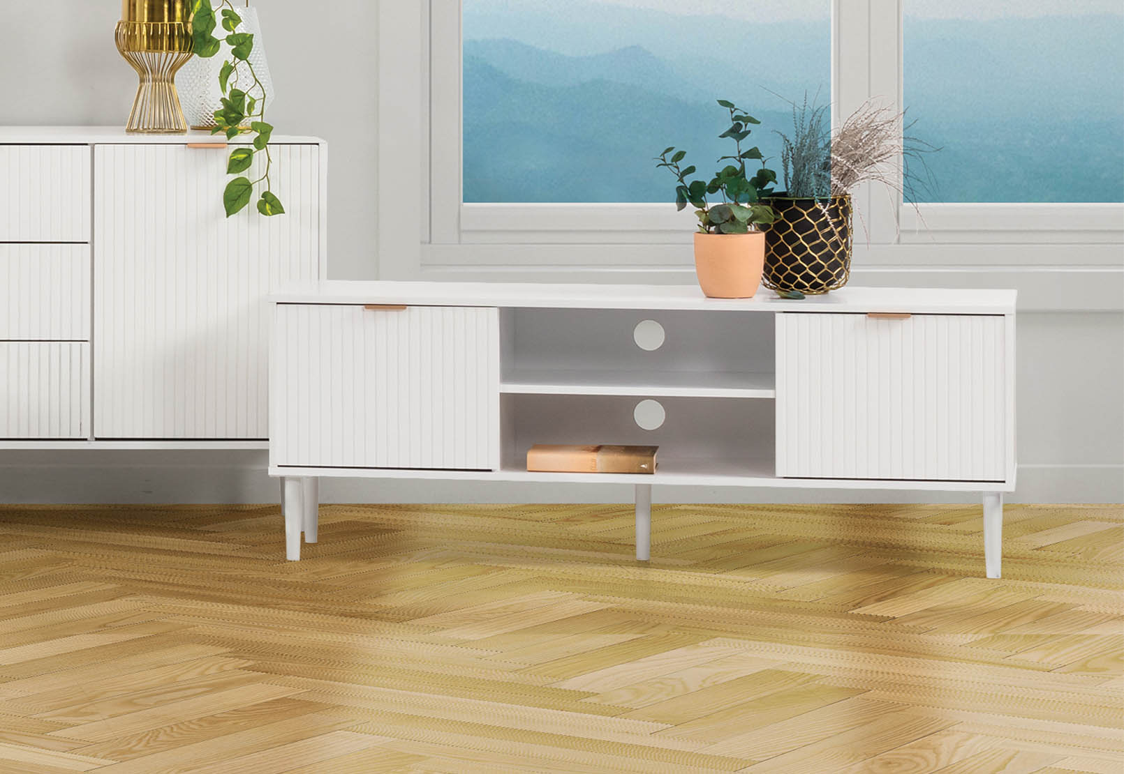 HENSLEY White Entertainment Unit – image 6 of 7