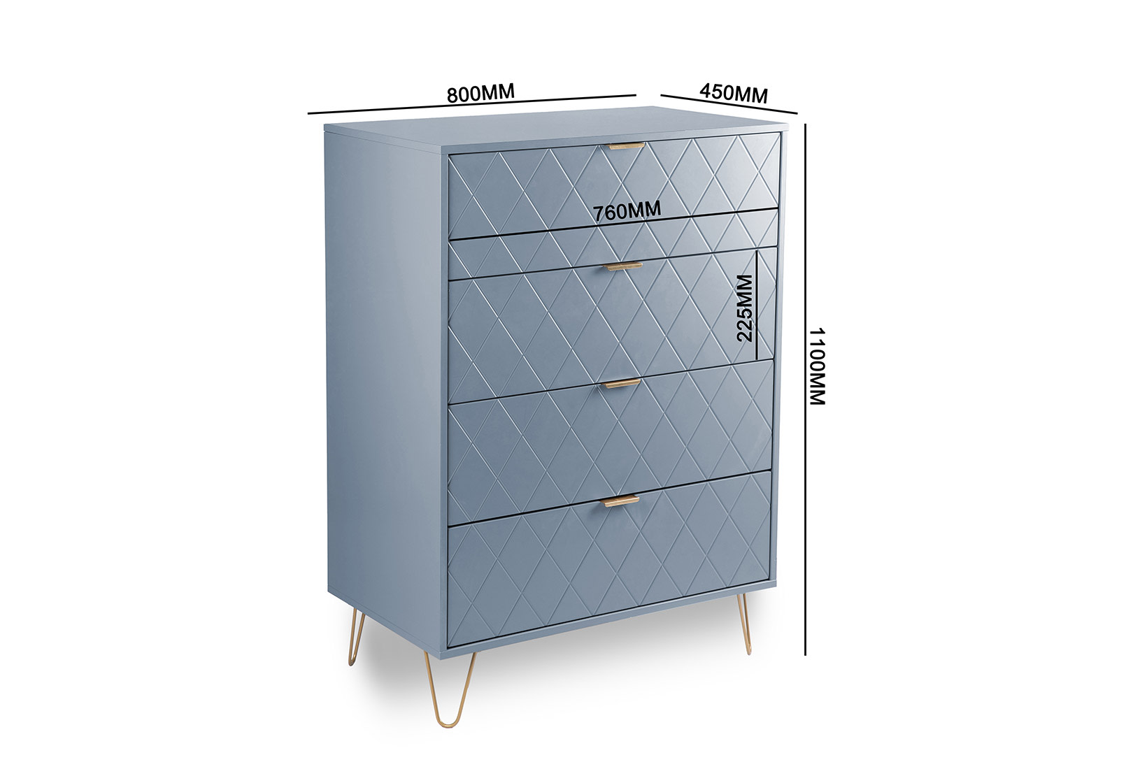 DORSEY 4 Drawer Wide Tall Chest – image 9 of 12