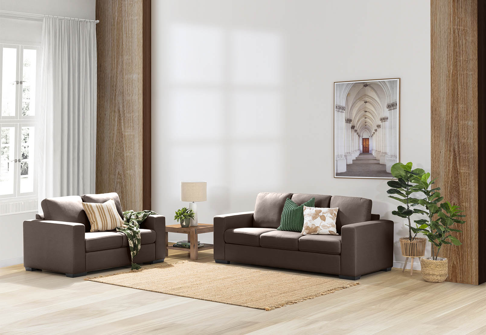 KIRBY 3 Seat Sofa (Fab) – image 1 of 5
