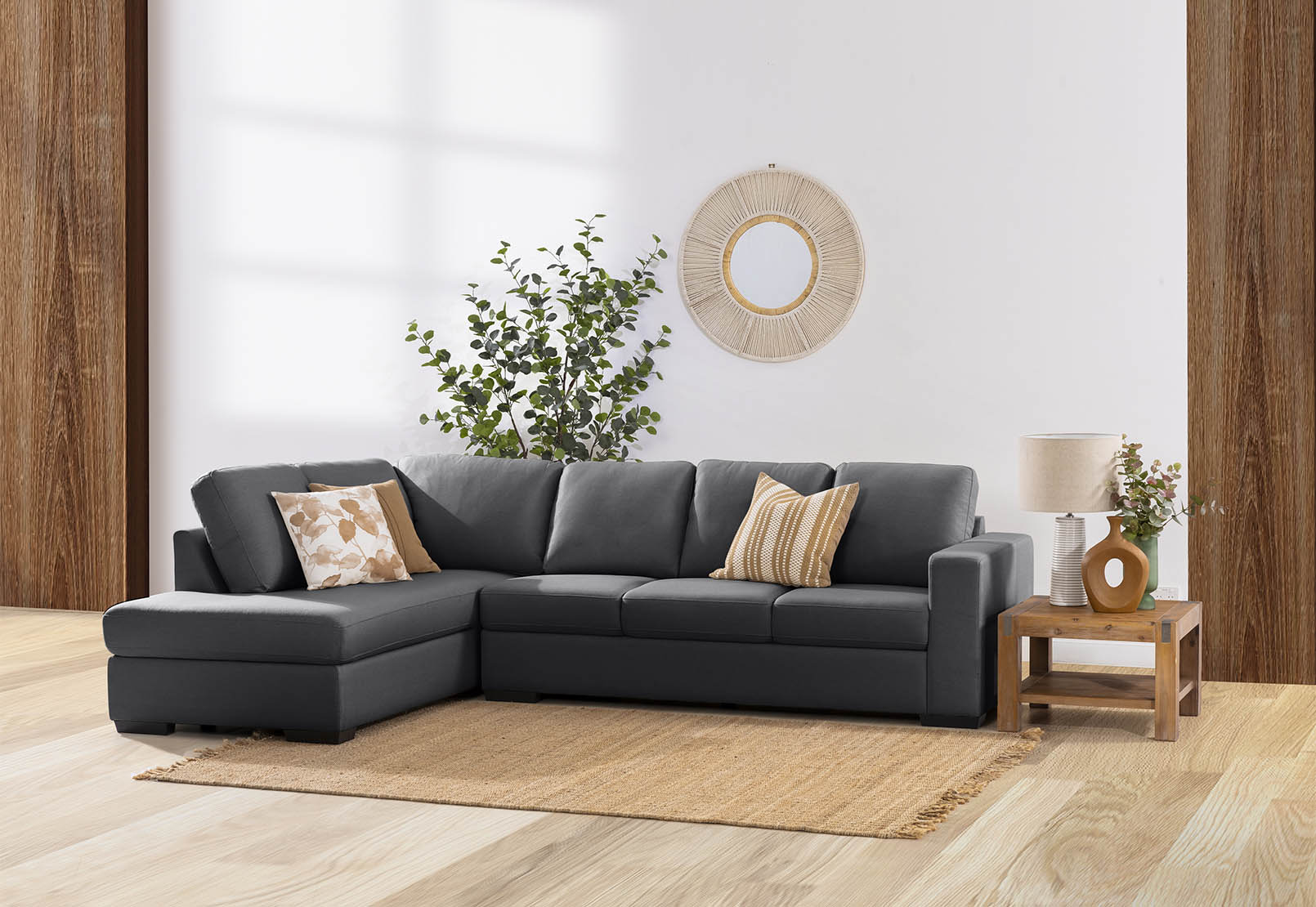 KIRBY Fabric 4 Seat Left Hand Facing Chaise – image 1 of 5