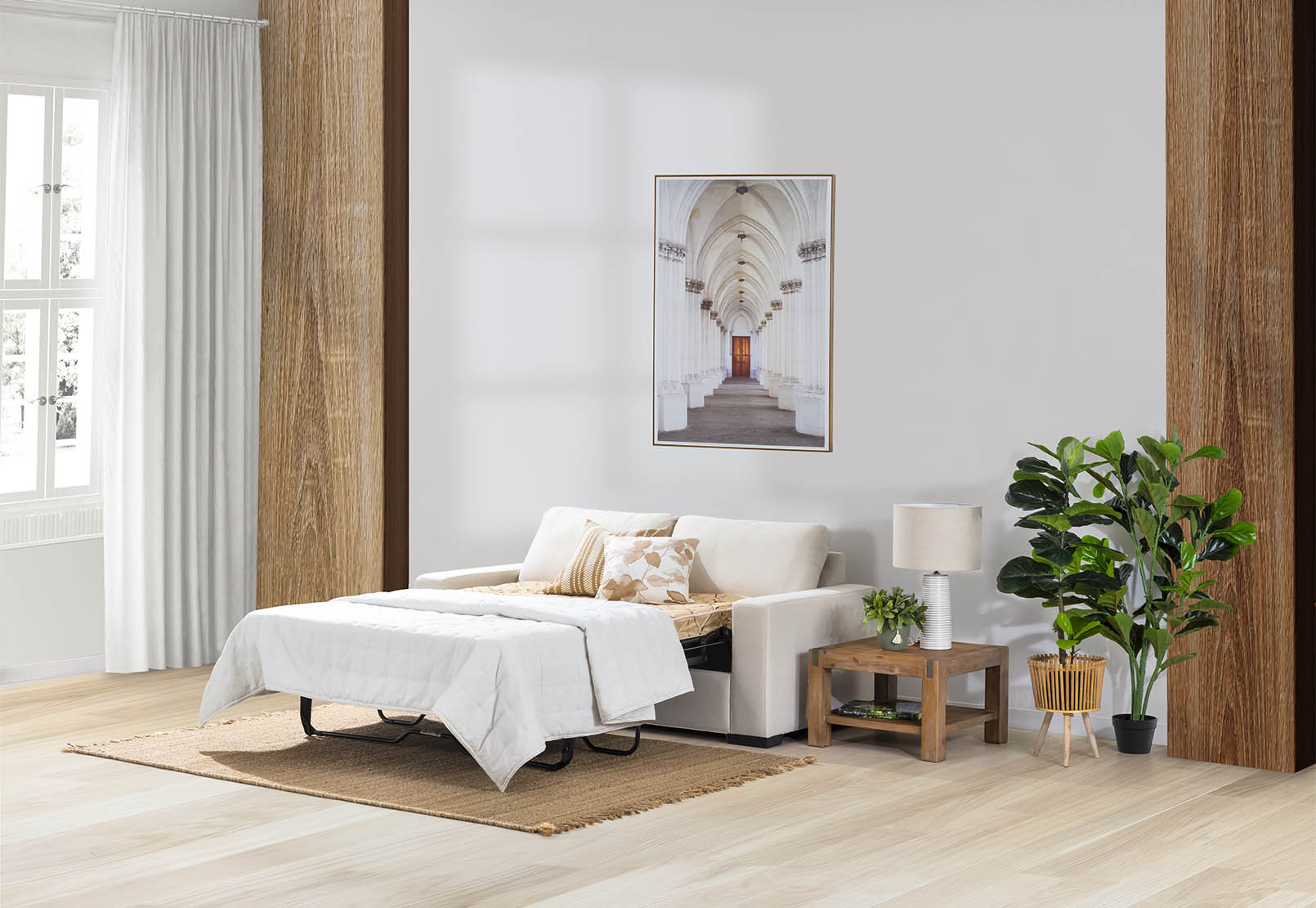 KIRBY Fabric 3 Seat Sofa Bed – image 8 of 8