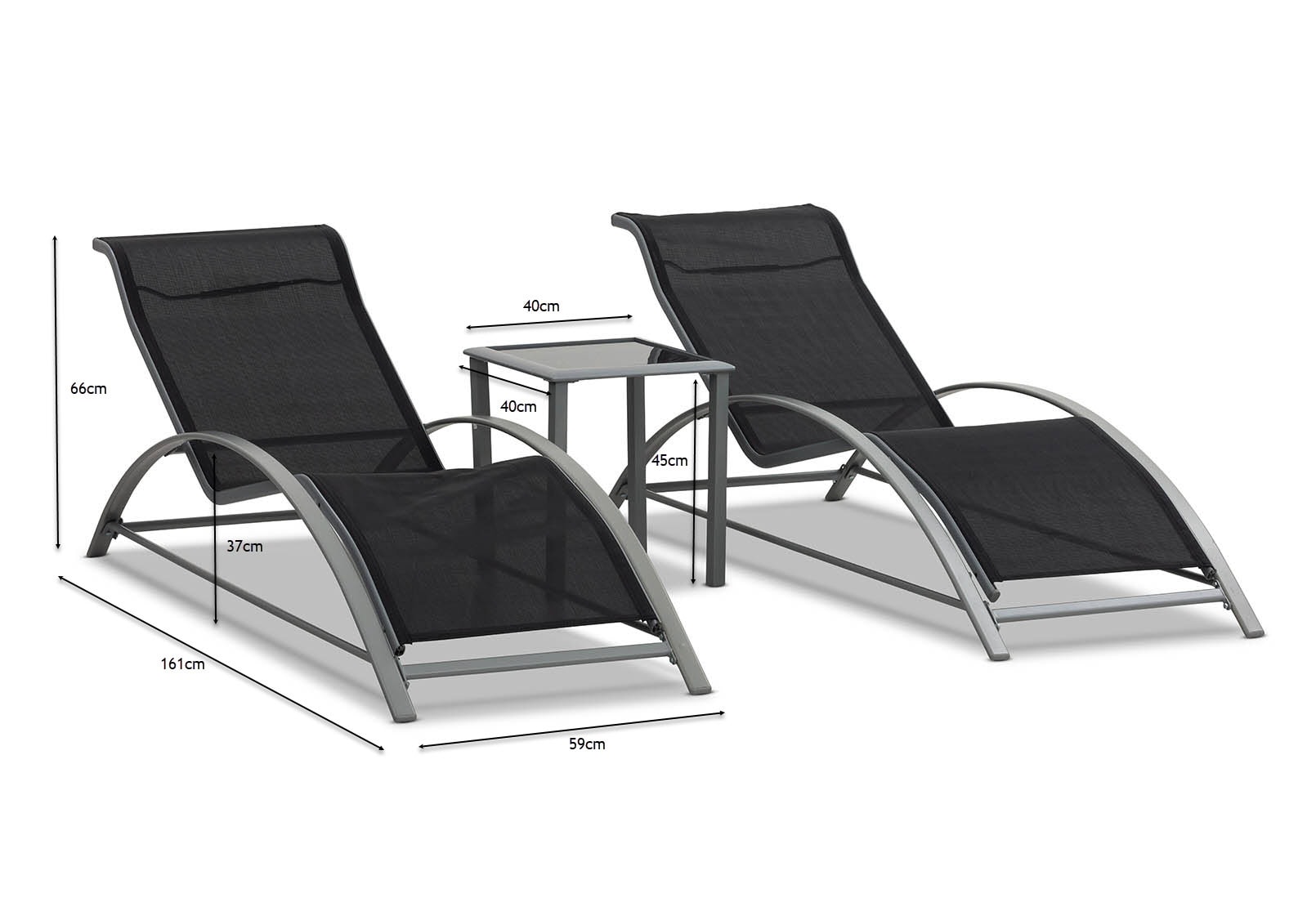 MELANOS 3 Piece Sun Lounge Setting – image 8 of 9