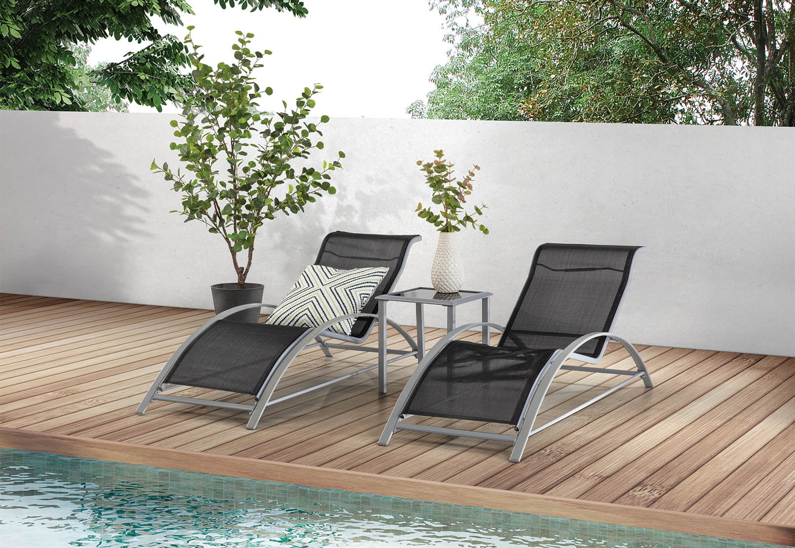 MELANOS 3 Piece Sun Lounge Setting – image 9 of 9