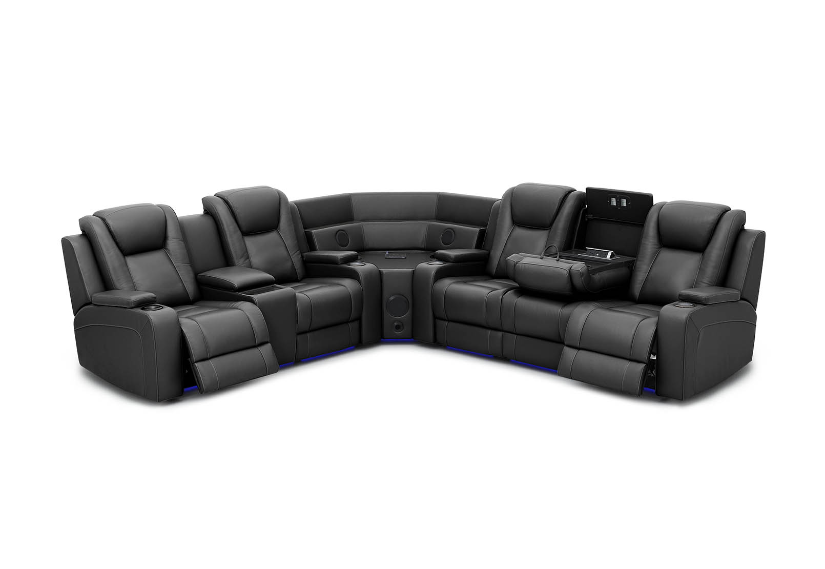 SENTINAL MK2 LEATHER 5 Piece Corner with LHF Console – image 4 of 12